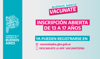 MENORES DE 18 YA PUEDEN INSCRIBIRSE PARA LA VACUNA CONTRA COVID-19